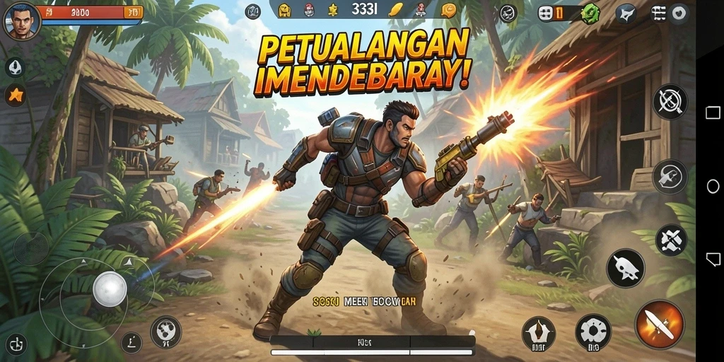 Screenshot menampilkan aksi seru dari gameplay 333I.