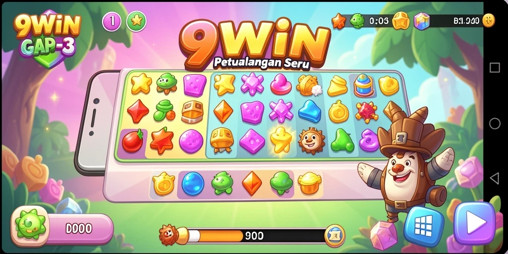 Tampilan gameplay 9WIN yang penuh warna dan menarik.