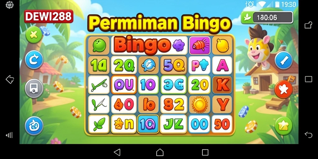 Screenshot gameplay DEWI288 yang menampilkan keseruan Bingo.