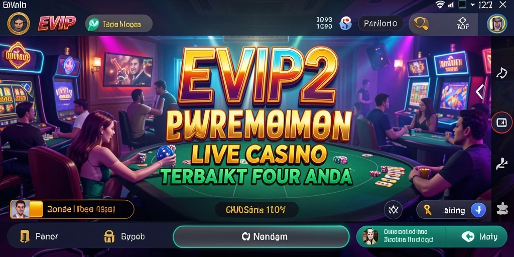 Tampilan gameplay menarik dalam EVIP2 yang menampilkan dealer langsung.