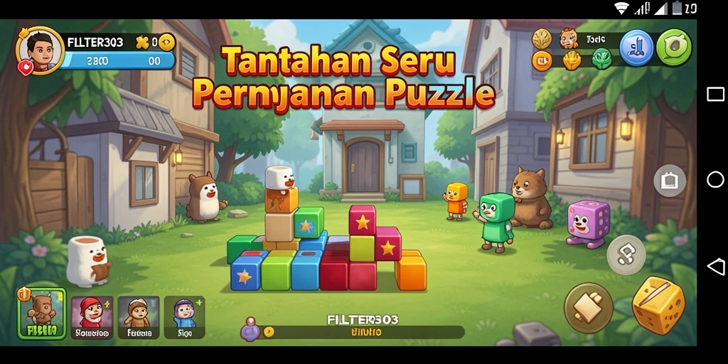Screenshot gameplay FILTER303 menunjukkan pengalaman bermain Puzzle yang menarik.