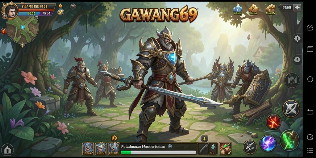 Screenshot GAWANG69 menampilkan aksi pertempuran mendebarkan dalam gameplay RPG.
