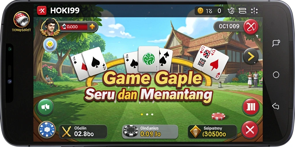 Screenshot HOKI99 menunjukkan gameplay seru Gaple.