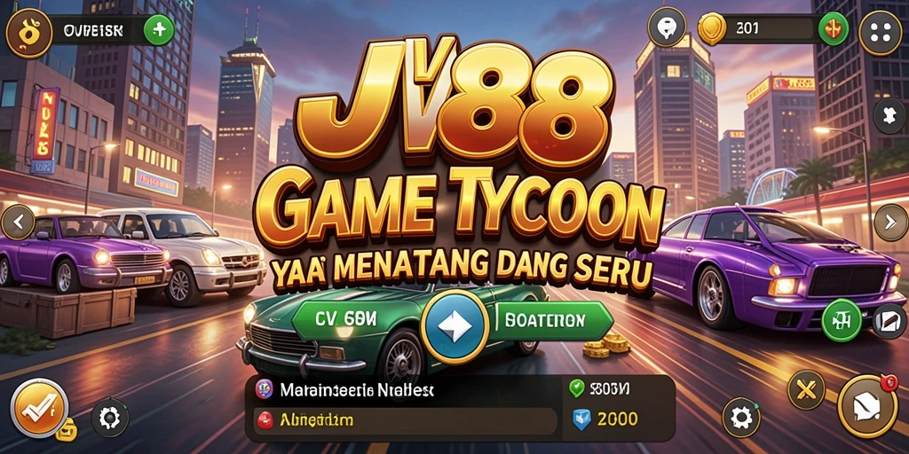 Tampilan gameplay JV88 yang seru dalam mengelola bisnis Tycoon.