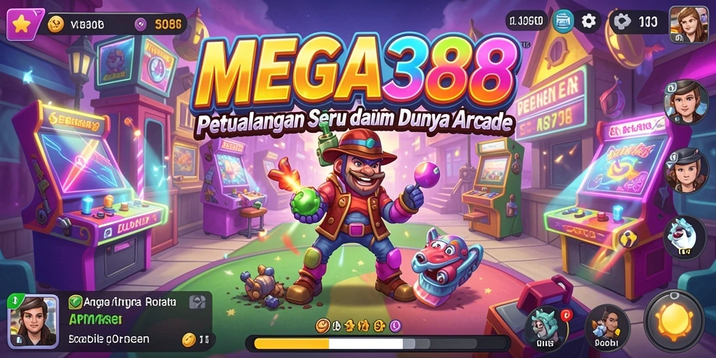 Screenshot gameplay MEGA388 yang menampilkan aksi seru dan karakter unik.