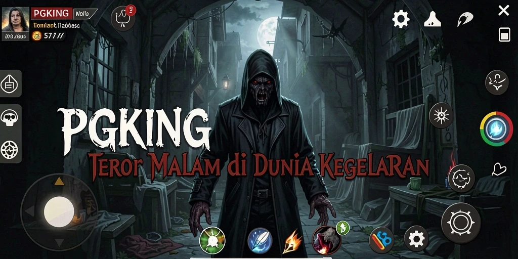 Tampilan menegangkan saat pemain menjelajahi tempat gelap dalam PGKING.