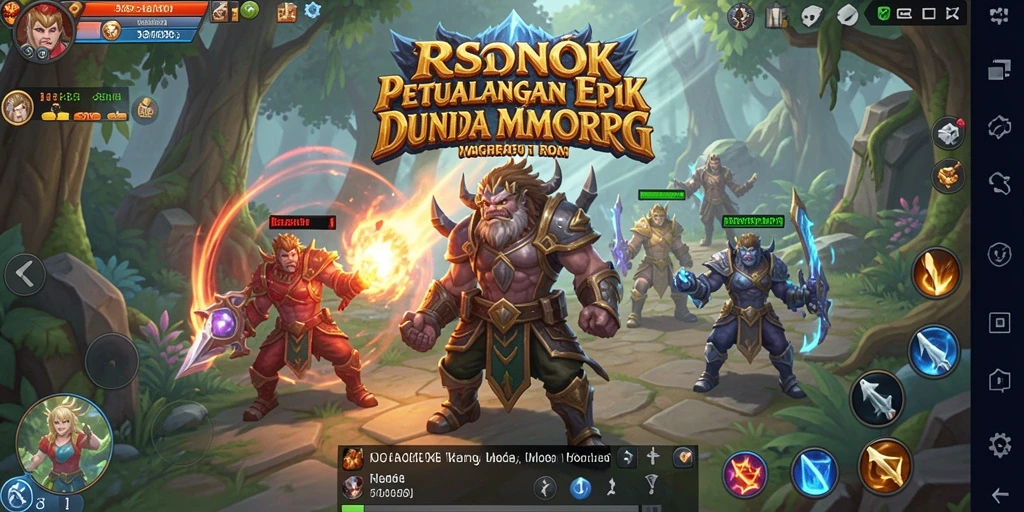 Tampilan seru gameplay RSNOK di dunia MMORPG yang luas.