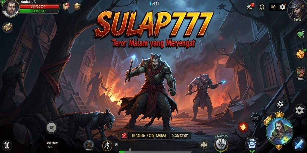 Screenshot gameplay SULAP777 menampilkan suasana mencekam dan elemen horor yang kuat.